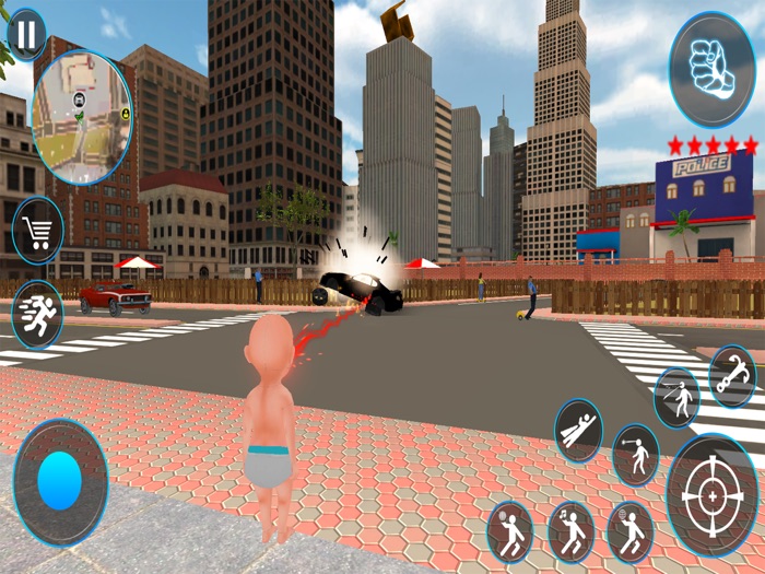 Baby Police Rope Hero