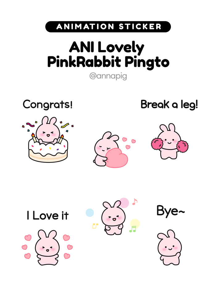 ANI Lovely PinkRabbit Pingto