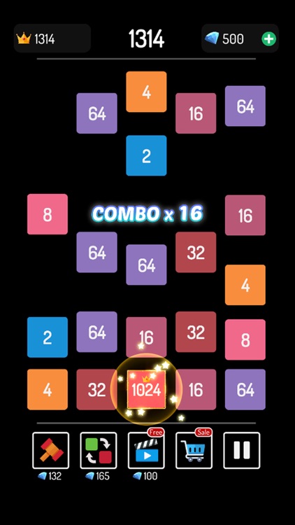 Merge number: Math game puzzle