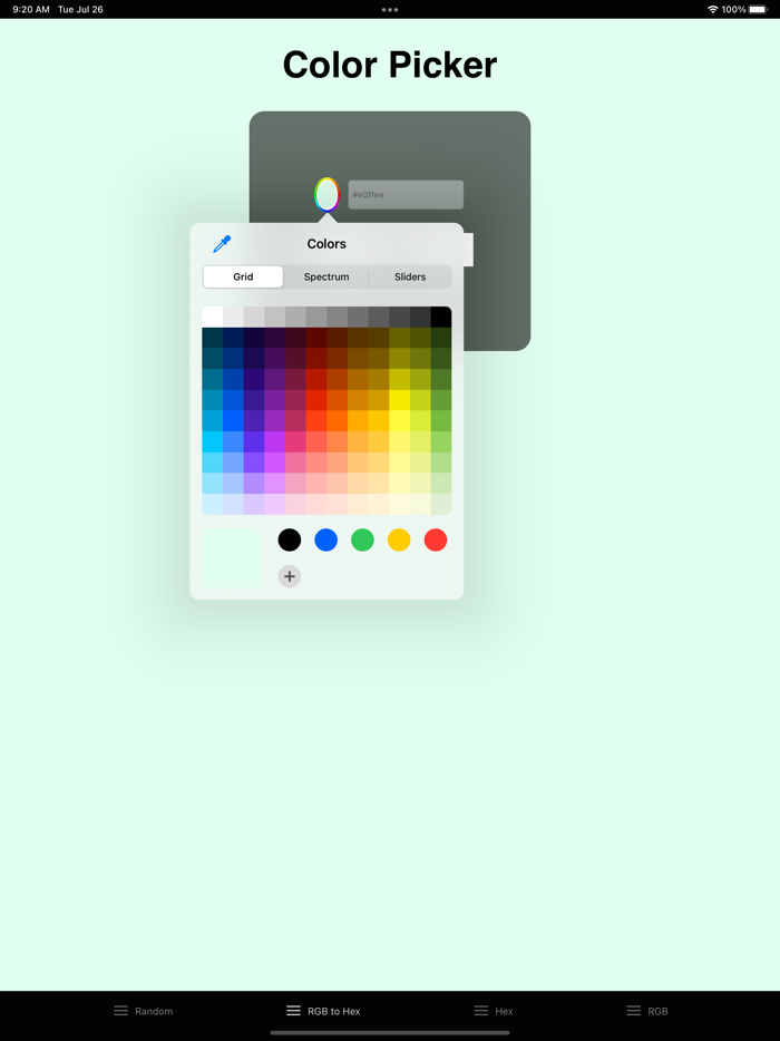 RGB to Hex converter generator