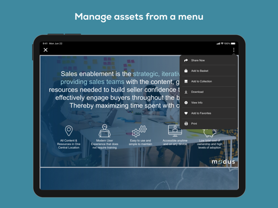 Modus: Sales Enablement screenshot 4