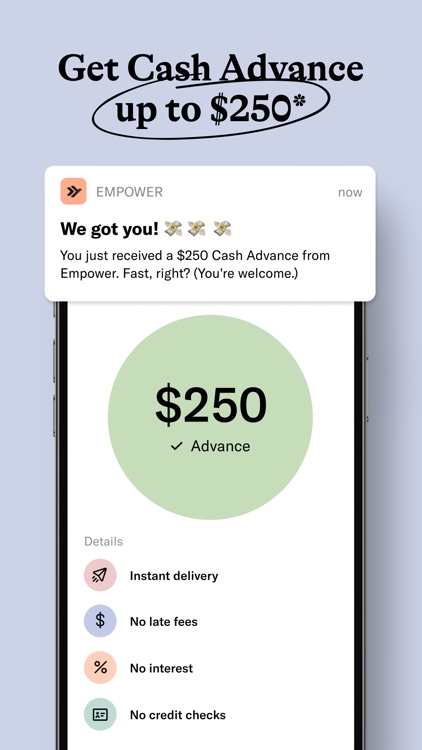 Empower: Up to $250 Advance
