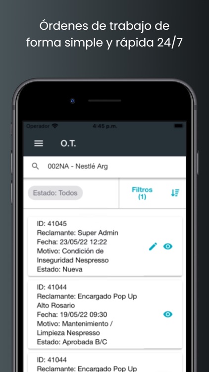Altomonte - Órdenes de trabajo