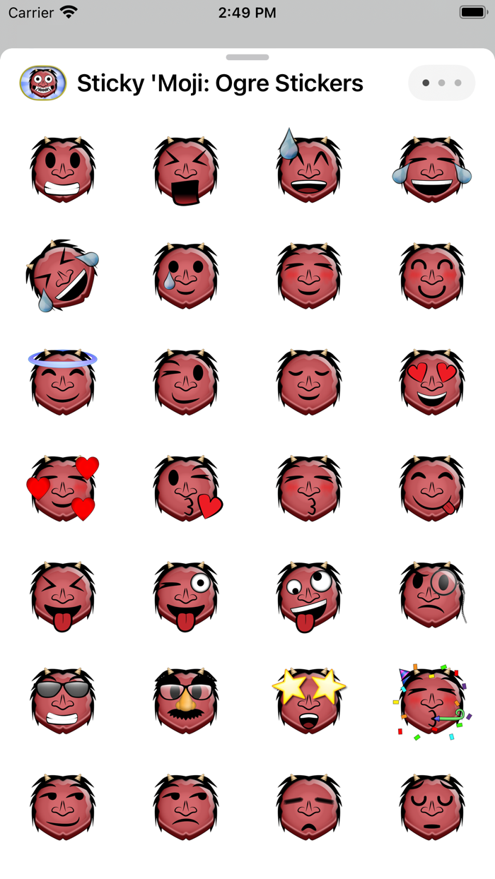 Sticky Moji Ogre Stickers
