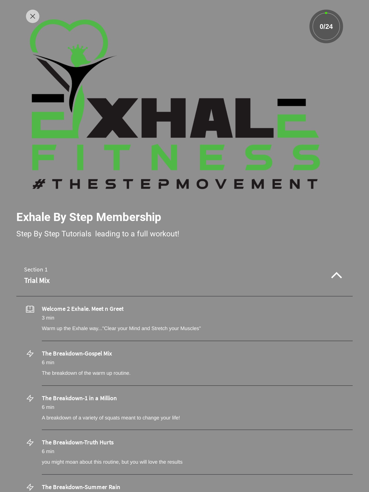 Exhale By Step Fitness LLC screenshot 4