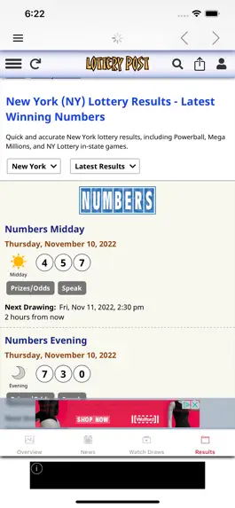 Game screenshot NY Lottery Results & Forecast apk