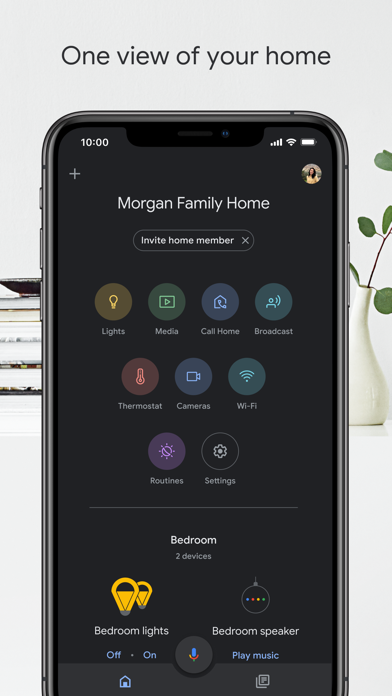 Google Home Screenshot on iOS