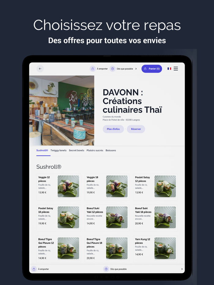 DOOD, food à emporter  livrée