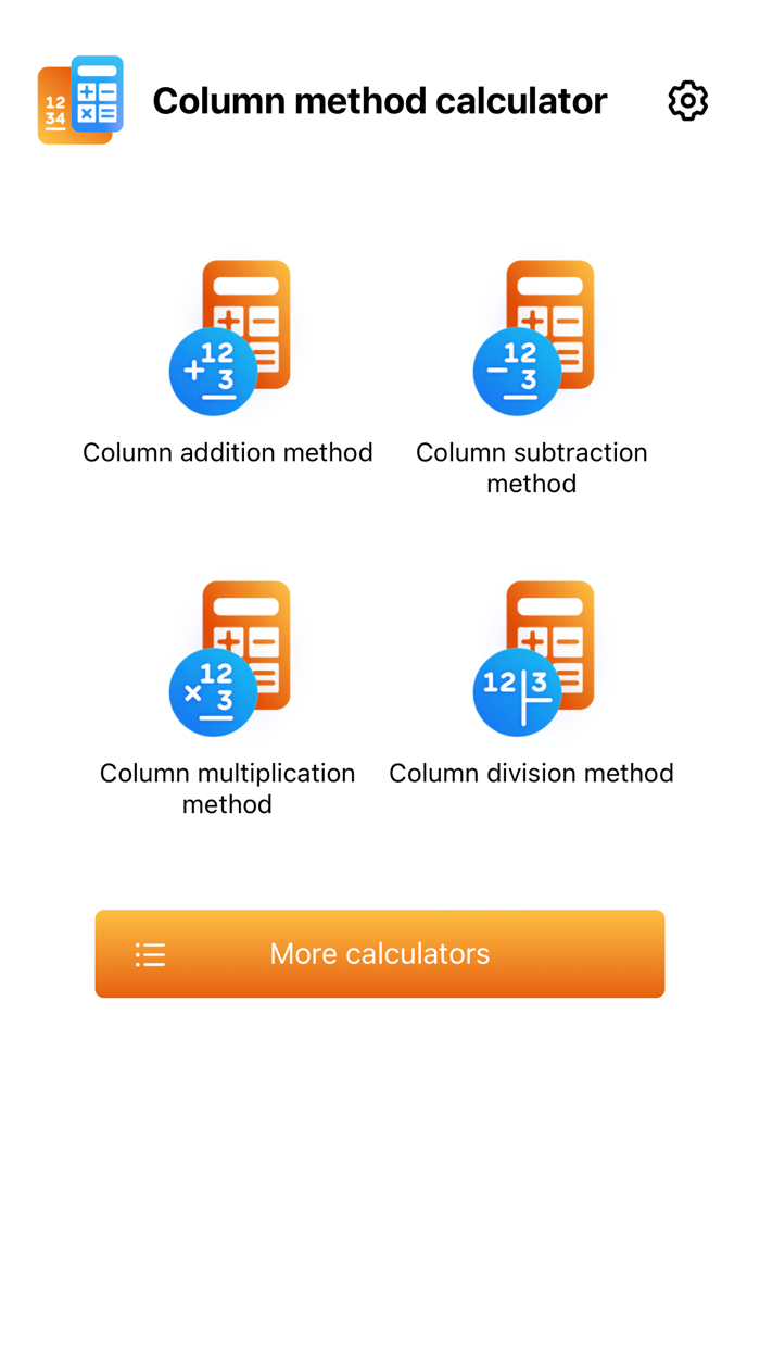 Column subtraction method