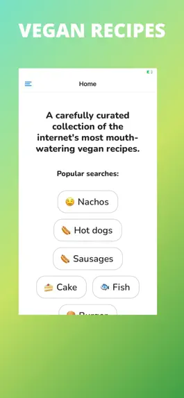 Game screenshot Vegan Recipes App hack