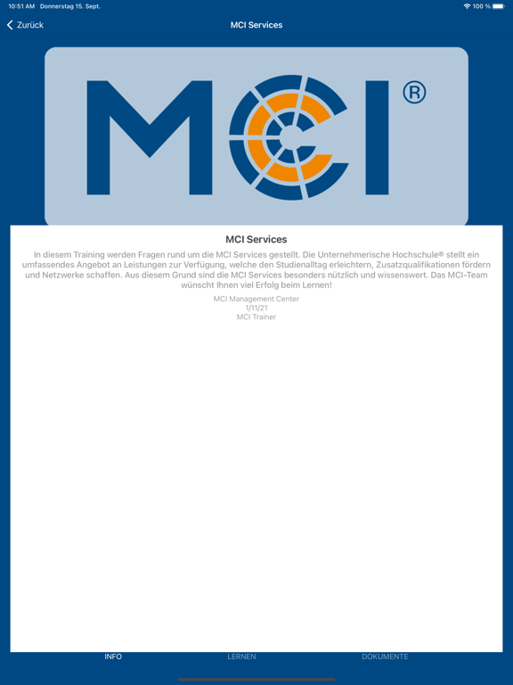 MCI microtraining screenshot 2