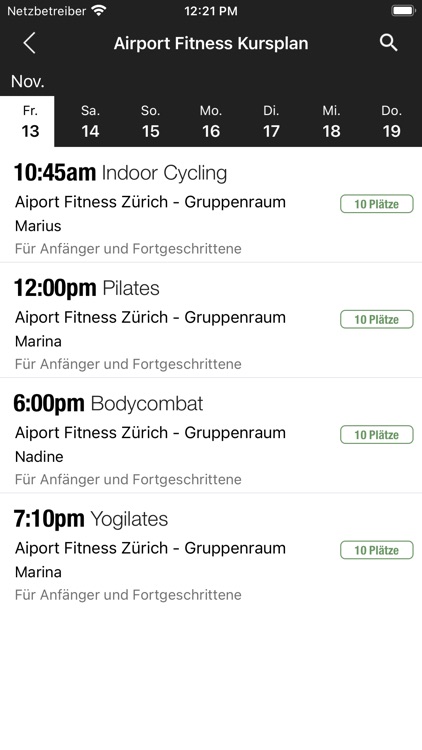 Airport Fitness Zürich