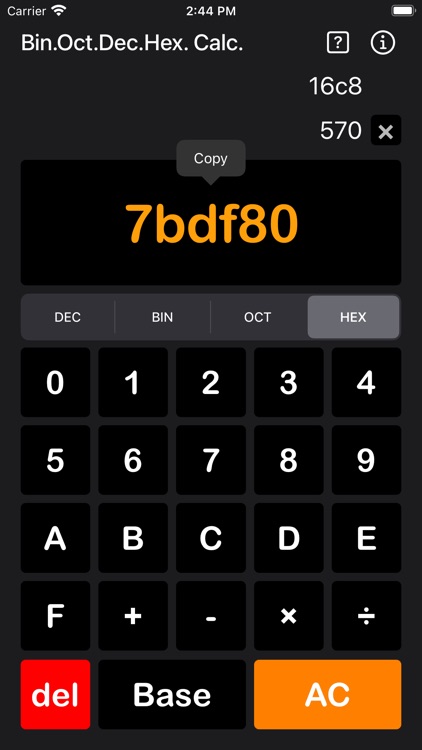 Bin Oct Dec Hex Calculator screenshot-3