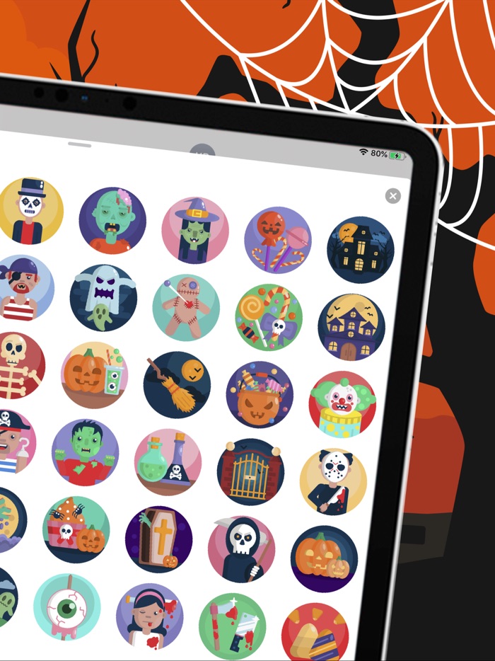 Scary Halloween Stickers App