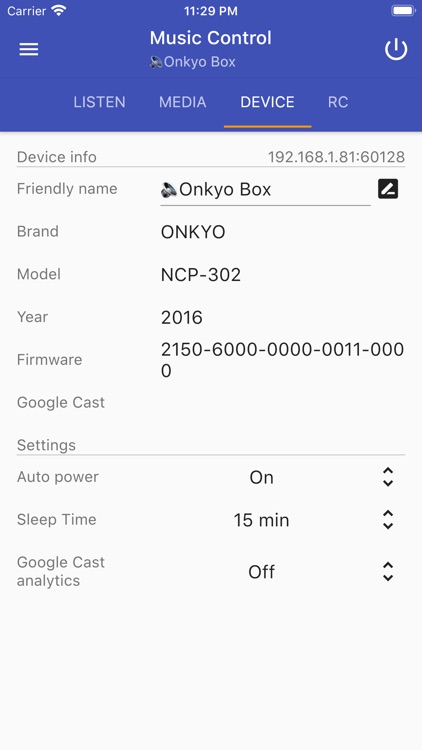 Enhanced Controller for Onkyo
