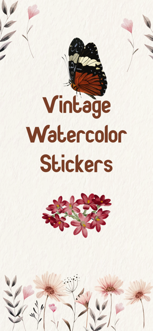 Vintage Watercolor Stickers(圖1)-速報App