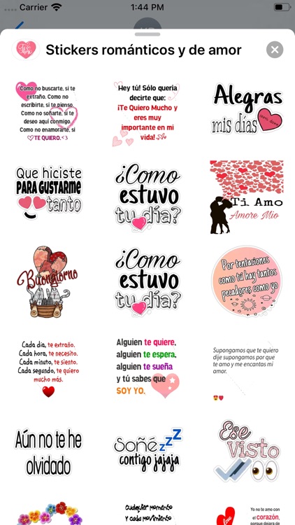 Stickers románticos y de amor