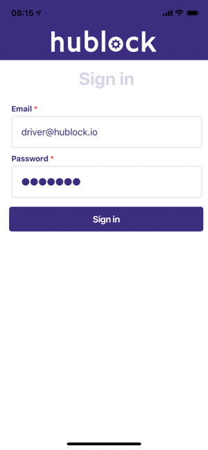 Hublock Driver App