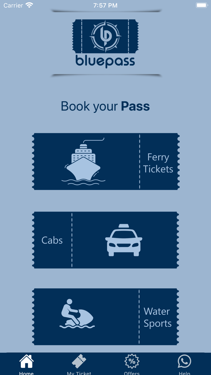 Blue pass Ferry Booking