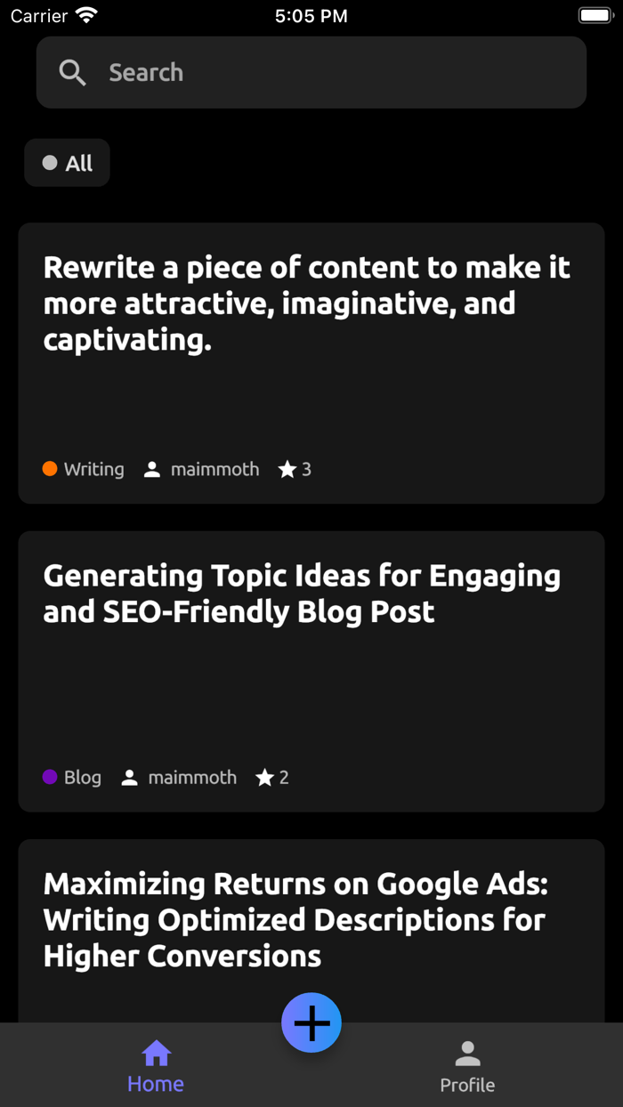Maimmoth - AI content creation