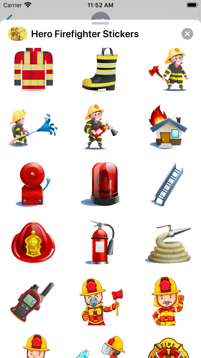 Hero Firefighter Stickers