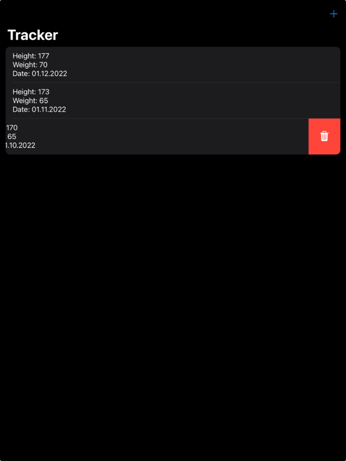 Height and Weight Tracker