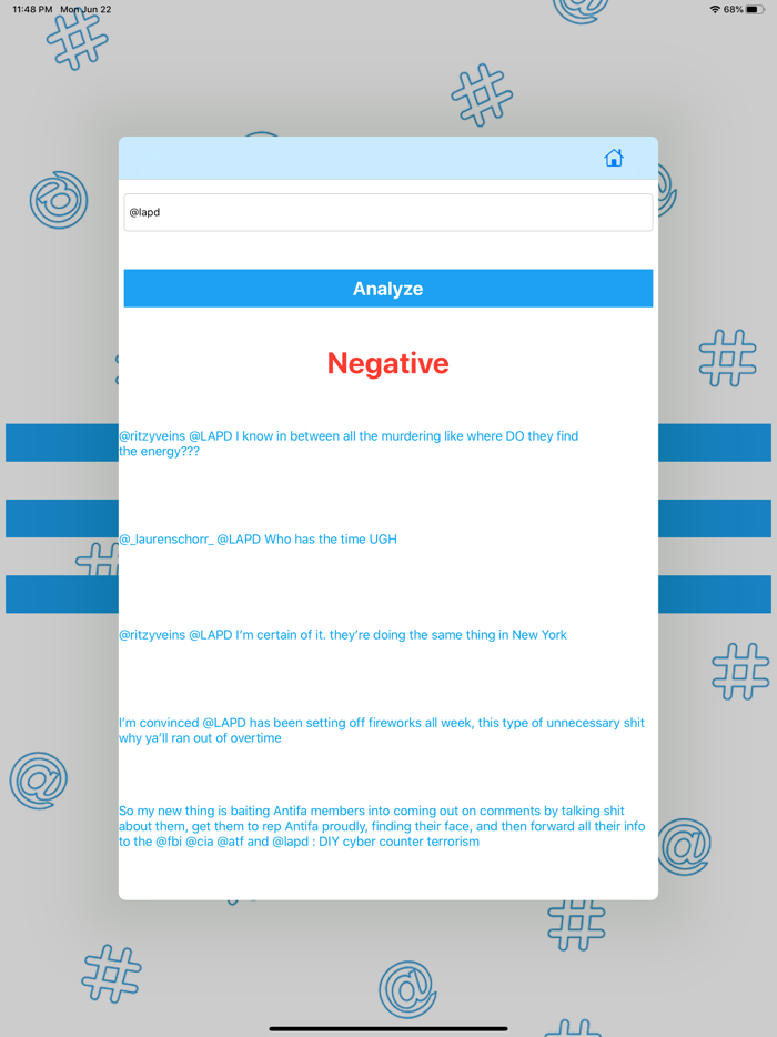Tweets Sentiment Analyzer