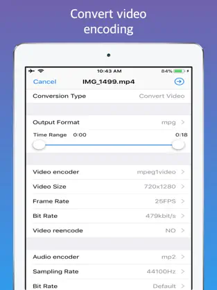 Screenshot 2 MP4 Convertidor -vídeo a audio iphone