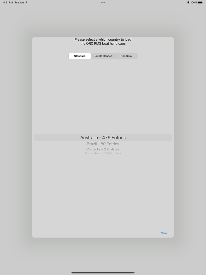 ORC Yacht Certificate Data