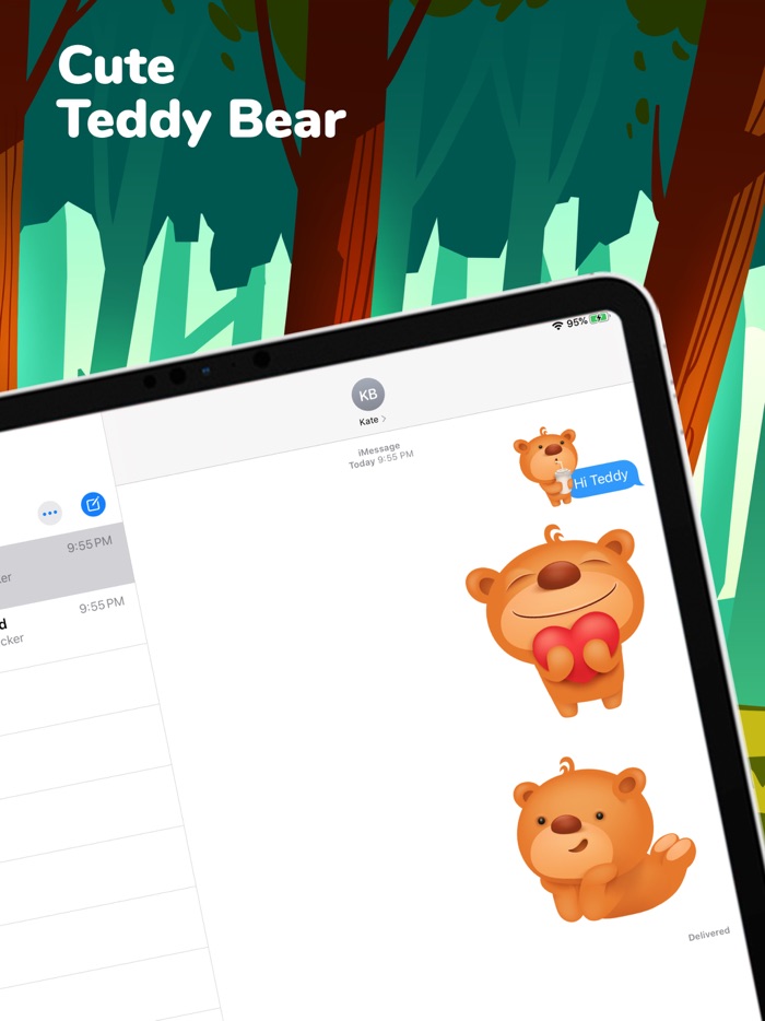 Teddy Bear 3D Stickers App