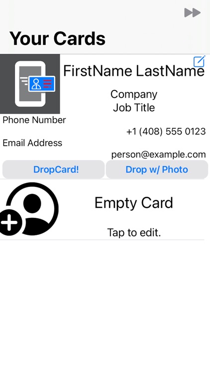 DropCard - an ebusiness card