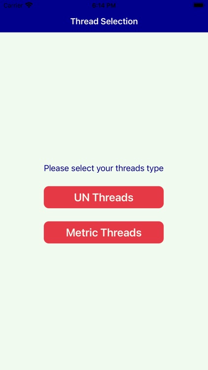 UN Metric Threads Calculator