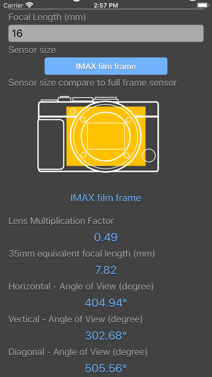Focal Length Calculator