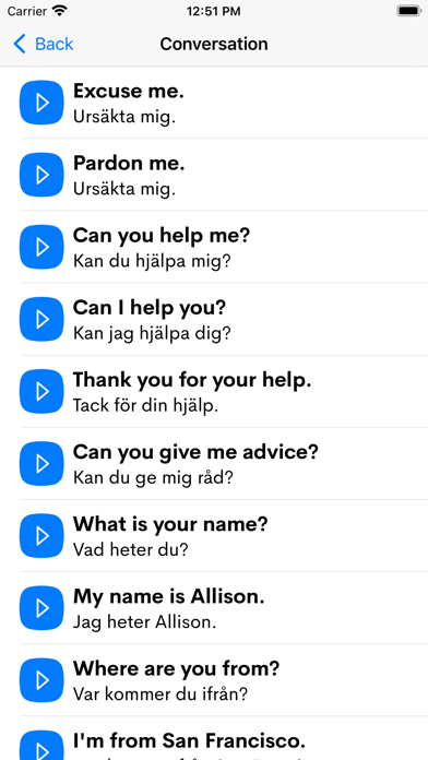 Learn Swedish - for Beginners screenshot 2