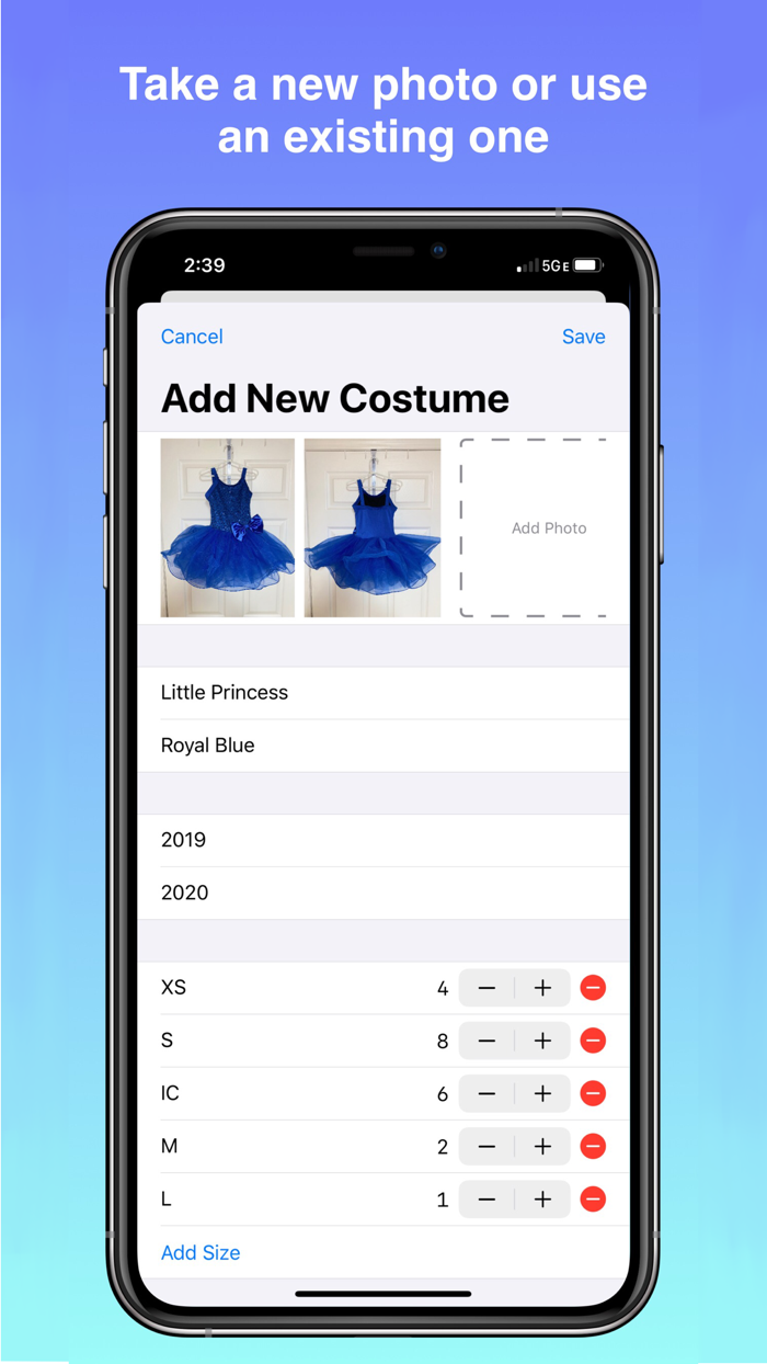 Costumize - Digital Inventory