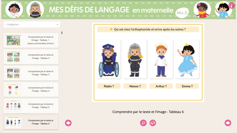 Défis de langage maternelle GS de Éditions JOCATOP (iOS Aplicaciones