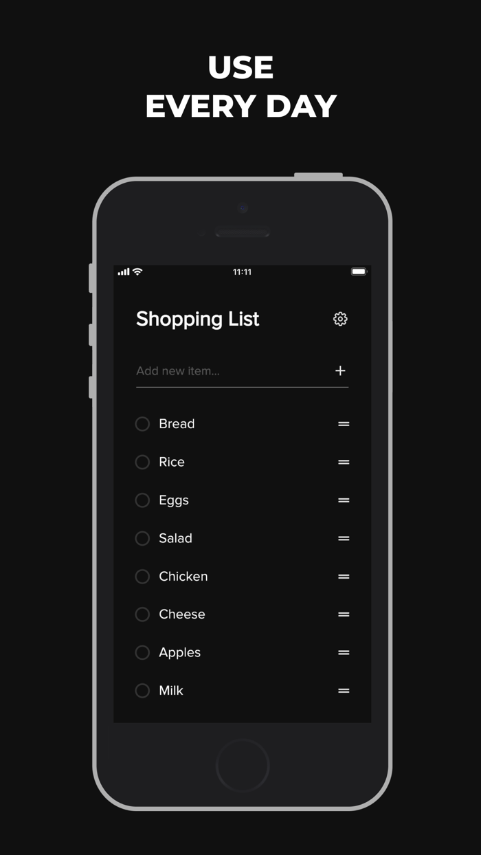 Minimalist Shopping List