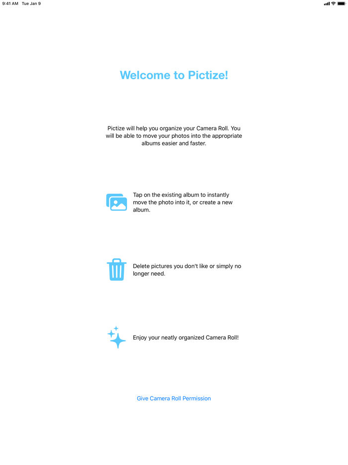 Pictize Camera Roll Organizer