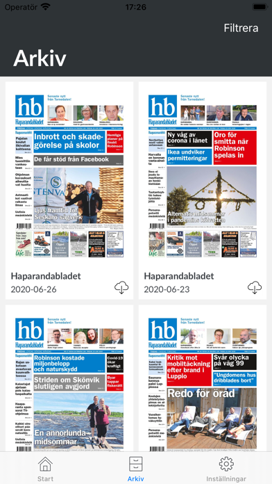 Haparandabladet screenshot 2