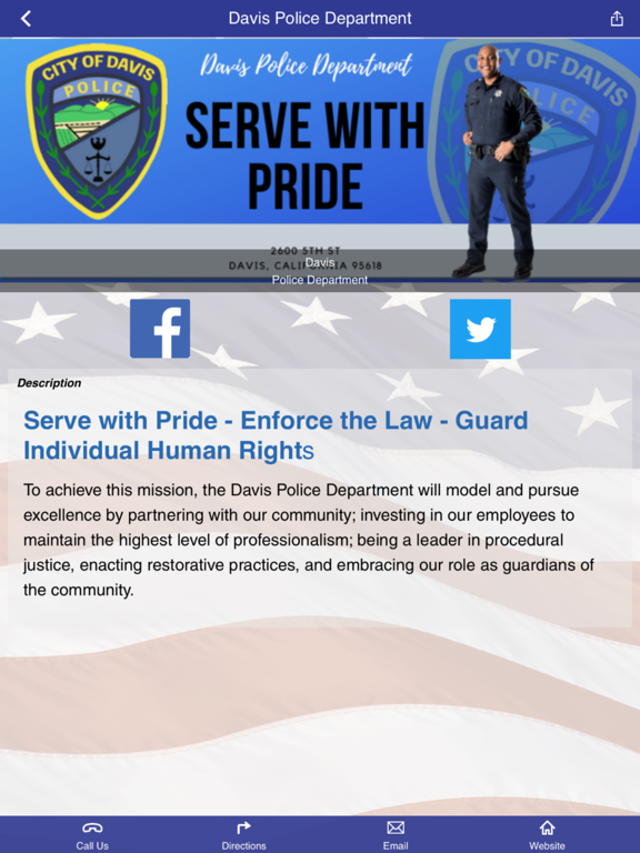 Davis Police Department screenshot 2