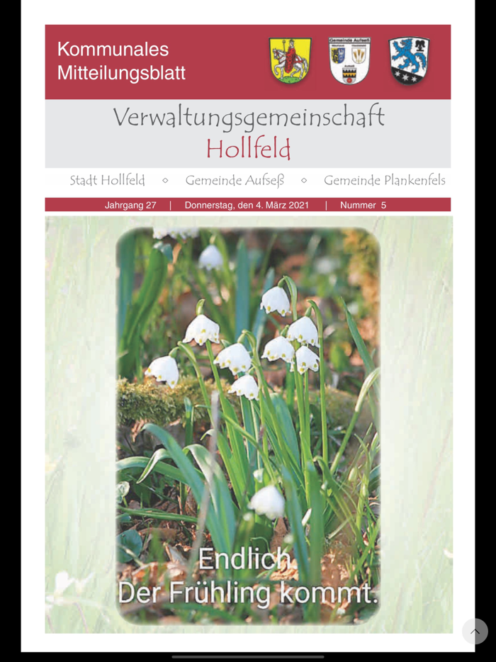 Mitteilungsblatt VG Hollfeld