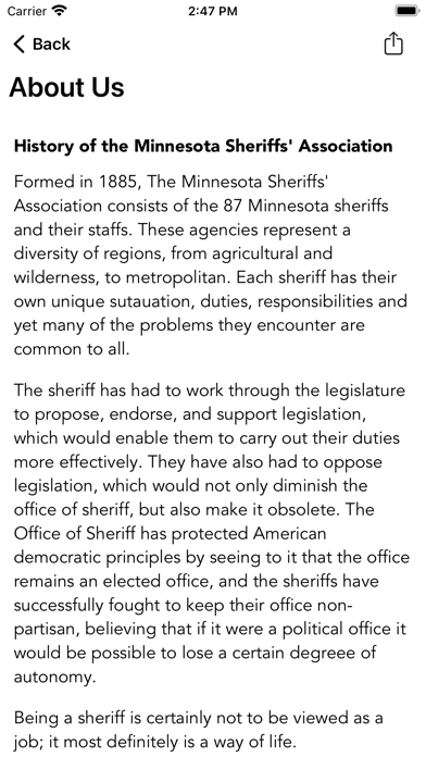 Minnesota Sheriffs Association screenshot 3