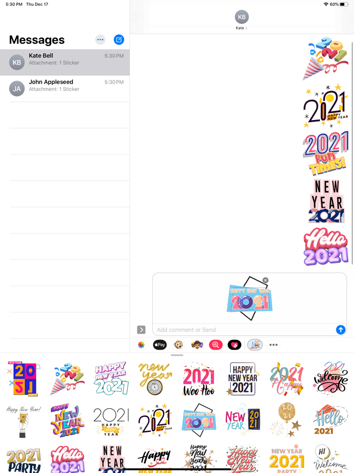 2021 Start New Year Stickers