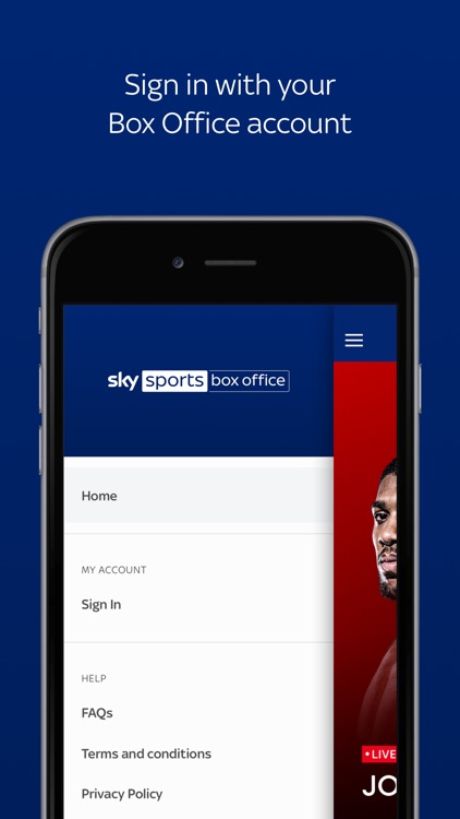 sky sports box office desktop player