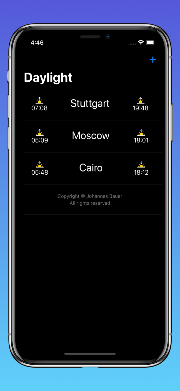 Daylight - Sunrise and Sunset