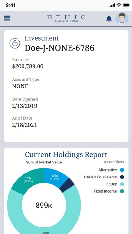 Ethic, a Wealth Bank, Mobile