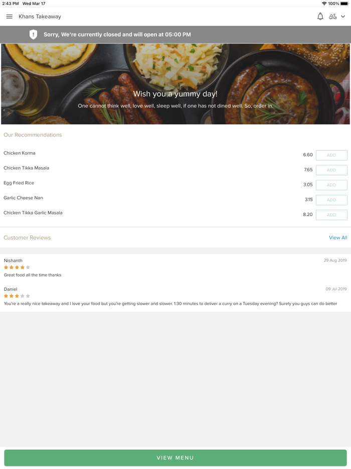 Khans Takeaway Liverpool.