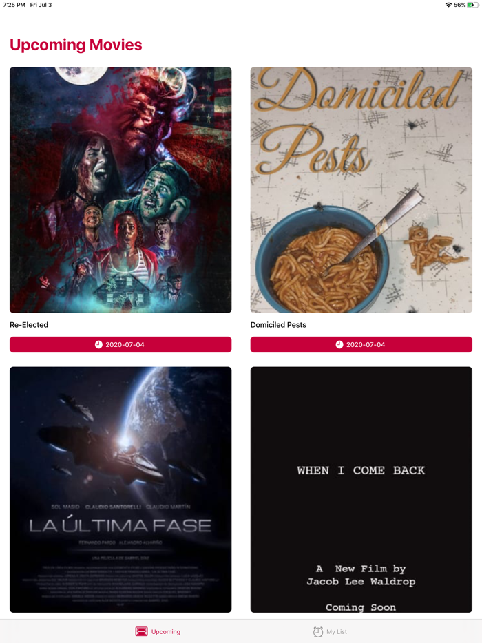 Upcoming movies Movie Tracker