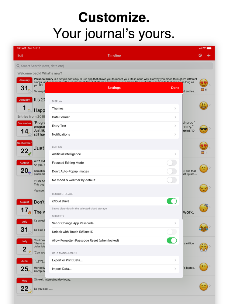 Personal Diary (Journal) App App for iPhone Free Download Personal