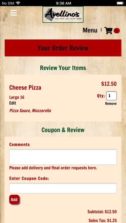 Avellino's Pizza screenshot-4